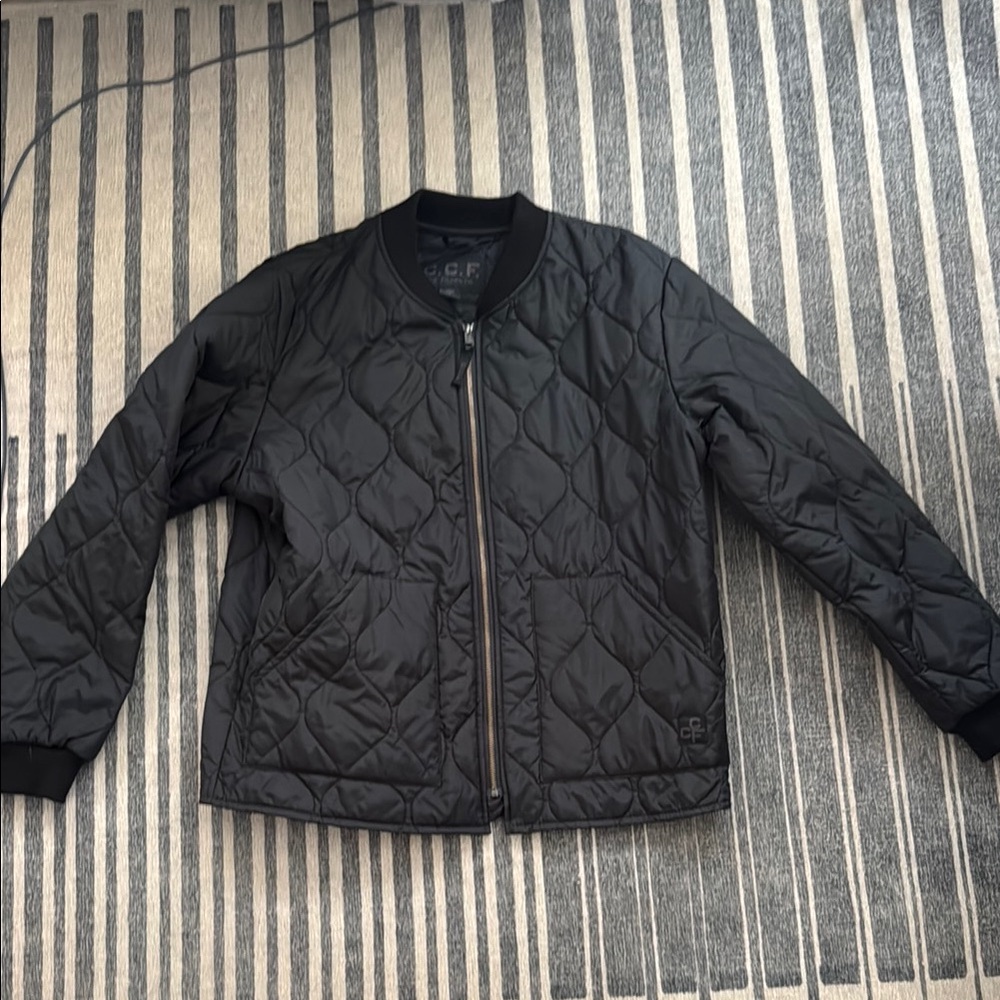 Filson Black Quilted Bomber Jacket